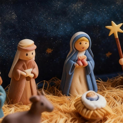 Portable Pocket Nativity Scene 3D High-Quality Mini Christmas Decor in Tin Box