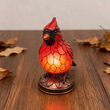 Red Resin Bird Lamp: Sheremart & Fanyil Cardinal Lamp