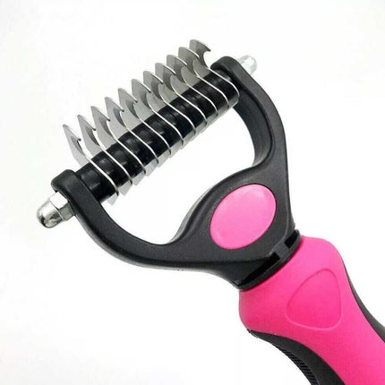 Professional Pet Dog Cat Comb Brush Dematting Undercoat Grooming Comb Rake Tool