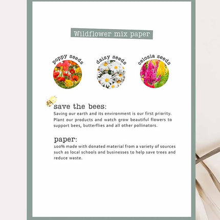 2025 Growable Plantable Seed Paper Desk Calendar Wildflower Desk Planner w/Stand