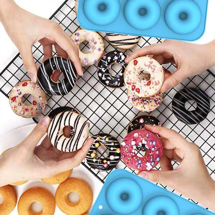 3PCS Silicone Donut Mold, Muffin Chocolate Cake Cookie Doughnut Baking Mould Tray