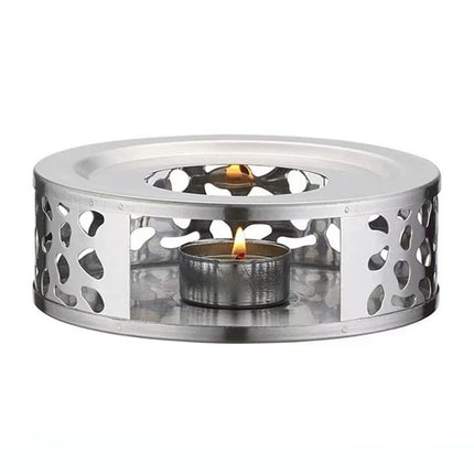Teapot Base Round Candle Heater Stainless Steel Tea Coffee Milk Warmer Home