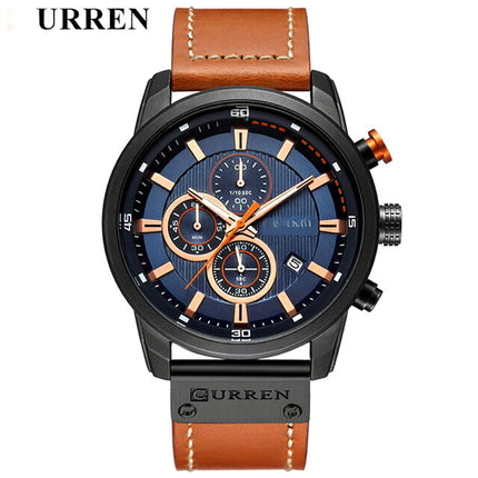 Waterproof Multifunction Chronograph Quartz Sports Casual Wrist Watch for Men