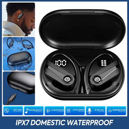 Bluetooth 5.3 Earbuds Headphones Wireless Earphones Sports Stereo Ear Hook