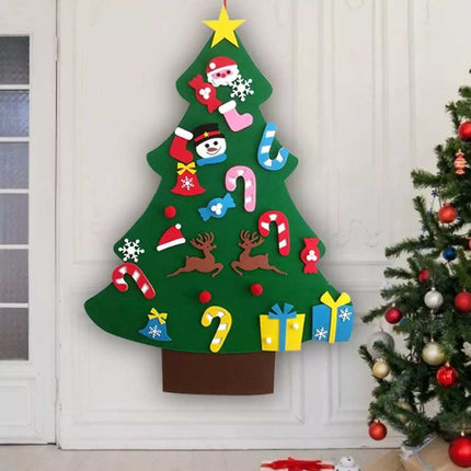 Artificial Felt Christmas Tree DIY 3D Wall Hanging Ornaments Pendant Home Decor