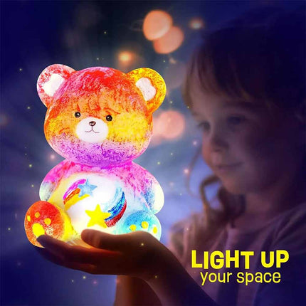 Paint Your Own Bear Lamp Kit DIY Arts & Crafts Painting Set Gift for Kids Boys Girls