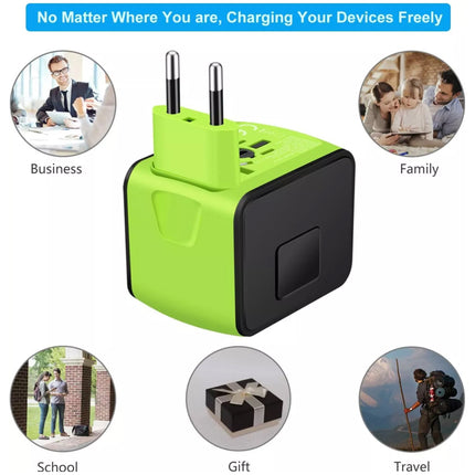 FAST 3.4A Universal Travel Adapter 3 USB &Type-C Outlet Converter Plug Power