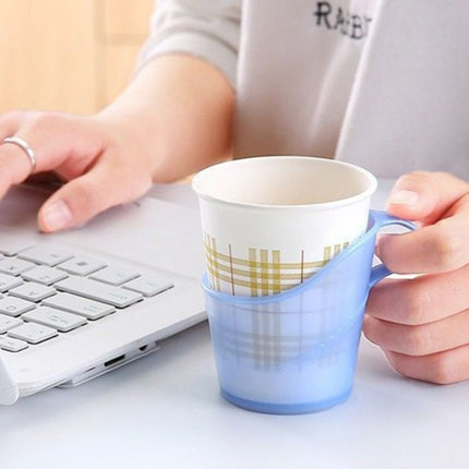 10pcs Anti-Scald Insulated Paper Cup Holder Heat Resistant Home Paper Cup Stand