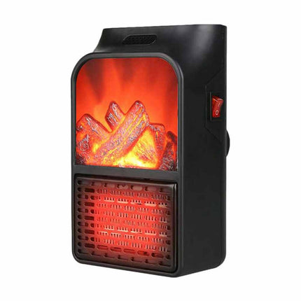 1000W Ceramic UK Plug in Heater, Flame Space Mini Electric Fan Heaters W/ Remote