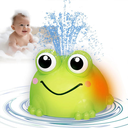 Baby Light Up Bath Toy, Induction Spray Water Frog Sensory Bath Play Toy, Kids Gift