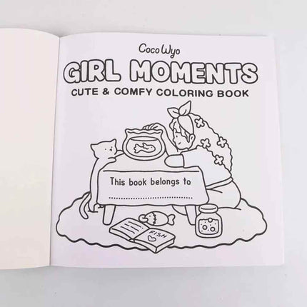 Girl Daily Moments Coloring Book for Adults Teens Cozy Easy Patterns