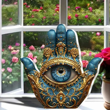 Evil Eye Hand Decor Palm Sculpture Evil Eye Hands Decorative Sculpture PVC