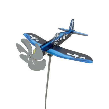 Airplane Wind Spinner Compass Weather Vane Yard Garden Decor
