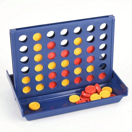 Mini 4 In A Row Connect Game, Classic Educational Board Game for Family Tabletop Toy
