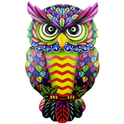 4PCS Magnetic Metal Owl Wall Decor Garden Fence Hanging Art Ornament