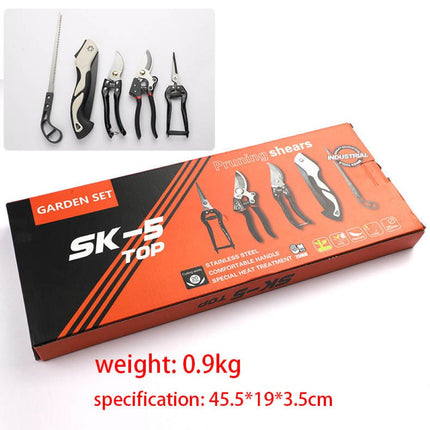 5Pcs Garden Pruning Tool Set with Storage Box Home Plant Flower Gardening Kit