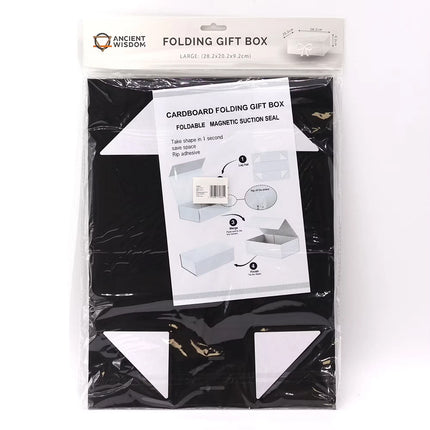 Wiederverwendbare Geschenkverpackung, Maße 22x17x8,5 cm | Stabile Kartonverpackung für Geschenke, einfach zu montieren und mehrfach nutzbar