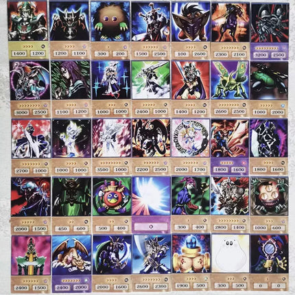 YUGİ 100Pcs Blue Eyes Dark Magician Exodia Obelisk RA Slifer Anime Style Cards