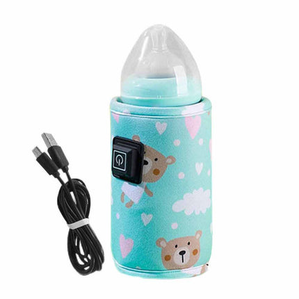 Baby Bottle Warmer Bag Thermostat Portable Travel Milk Feeding Heater USB Pouch