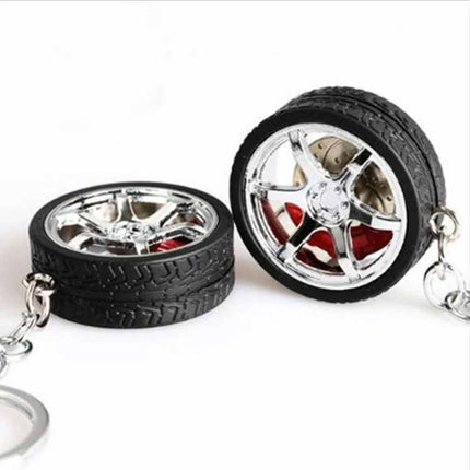 Chain Brake Discs Key Ring Simulation Tire Car Wheel Keychain RIM Wheel Keyring