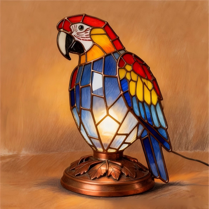 Red Resin Bird Lamp: Sheremart & Fanyil Cardinal Lamp