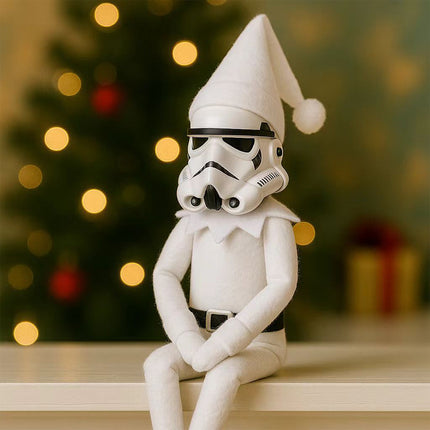 Festive Christmas Ornament Holiday Decor Stormtrooper Resin & Felt Elf Doll