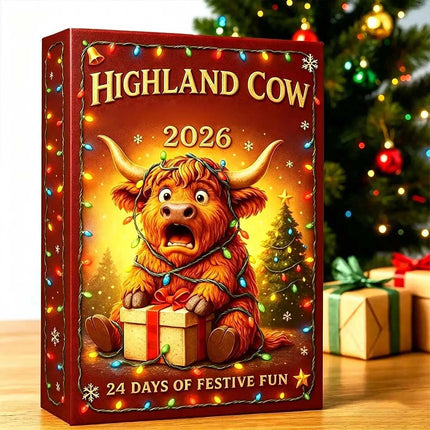 Highland Cow Christmas Advent Calendar 2026 24 Day Countdown Acrylic 2D Figure Gift