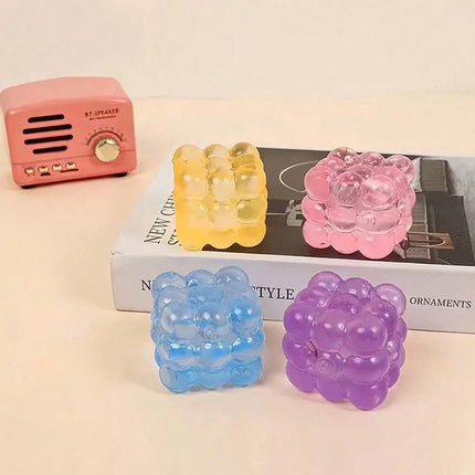 Cube Slow Rebound Squishy Squeeze Toy, Portable Stress Relief Fidget Toy