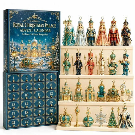 24‑Day Nutcracker Themed Advent Calendar Blind Box, 2D Flat Acrylic Christmas Hanging Ornaments Gift