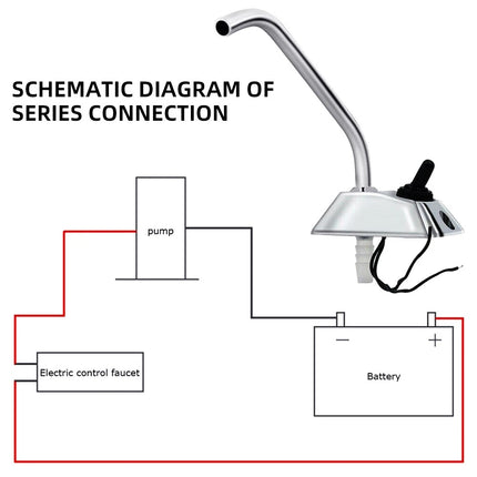 12V On-Off Switch Electric Water Tap for Boat Caravan Motorhome