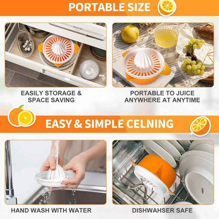 250ml Manual Fruit Juicer Hand Press Lemon Orange Squeezer Kitchen Tool