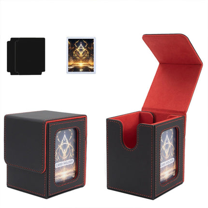 PU Leather Card Deck Box Magnetic Commander Trading Card Storage Box For TCG MTG Collection