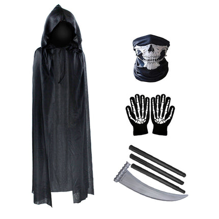 Adult Mens Grim Reaper Phantom Halloween Fancy Dress Costume Death Robe Outfit