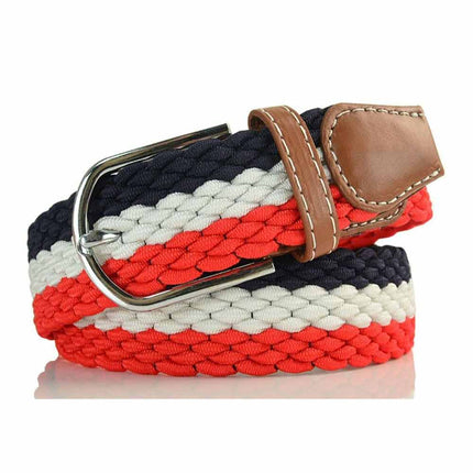 Men Women Kids Tween Striped Sports Formal Casual Pants Buckle Belt