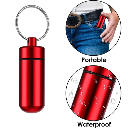 Portable 4-Compartment Keychain Pill Holder: Compact Pocket Organizer (Random Color)