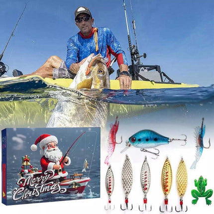 2024 Christmas Fishing Tackle Advent Calendar,24Days Surprise Countdown Calendar