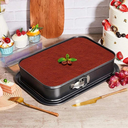 28cm Rectangular Non‑Stick Springform Cake Tin – Baking Tray for Cakes & Desserts