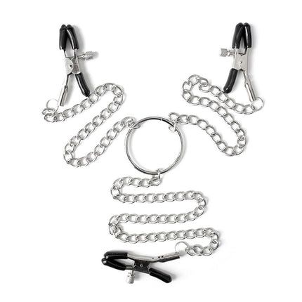 Adjustable Breast Metal Nipple Chain Clamps BDSM Toys Restraints