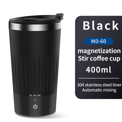 400ml Self-Stirring Electric Mug: Auto-Mixing for Coffee, Milk Tea, Beer & More