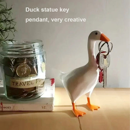 Magnetic Goose Key Holder - Resin Figurine for Home & Housewarming Gift