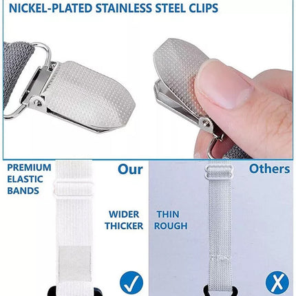 12Clamp Bed Mattress Sheet Clips Holders Fasteners Grippers Straps Suspender Fitted