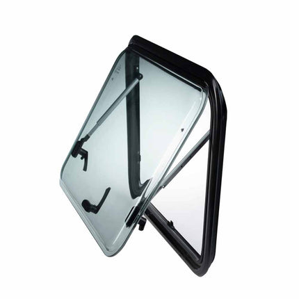 RV caravan 1000*800mm push out window locking handle with strut attachment