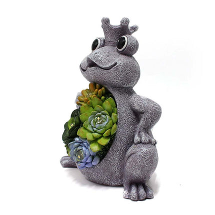 Light-Up Fantasy Frog Garden Ornament - Solar Powered Outdoor Decor
