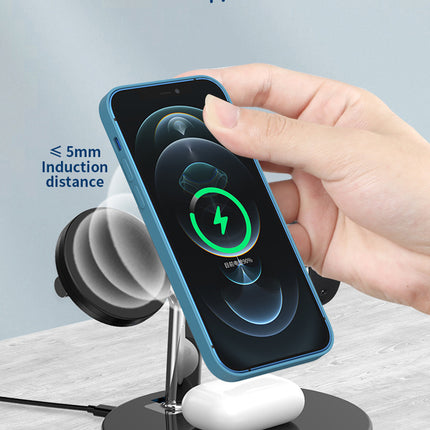 3‑in‑1 Wireless Charging Dock Station, Multi‑Device Wireless Charger for Smart Watch & Mobile Phone