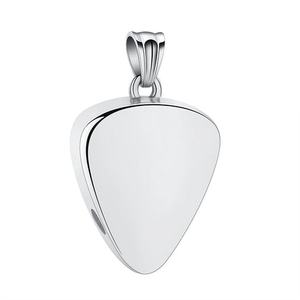 3PCS Abalone Shell Guitar Pick Ashes Urn Necklace - Music-Themed Memorial Pendant
