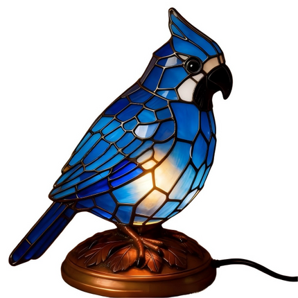 Red Resin Bird Lamp: Sheremart & Fanyil Cardinal Lamp