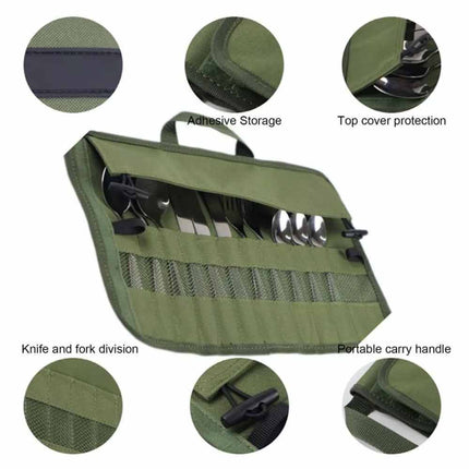 Cutlery Bag Portable Camping Cooking Utensil Set Storage Bag Kitchen Gadgets