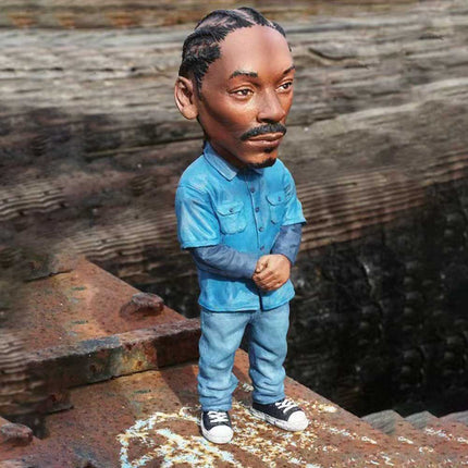 10cm Resin Small Pop-Rapper Star Tupac Figure Cool Hip Hop Guy Desktop Statue