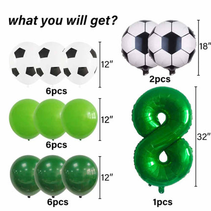 Football Player Balloon Set, Sports Theme Birthday Party Decor 21PCS