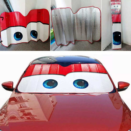 Car Windshield Sun Shade Cartoon Eye Visor SUV Auto Front Window Shield Cover